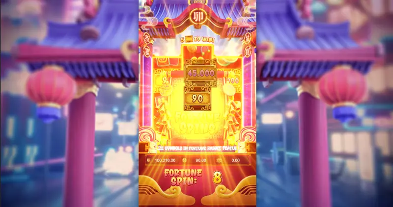 Fortune Rabbit Fortune Spins ativados — símbolos de prêmio com multiplicador x45000